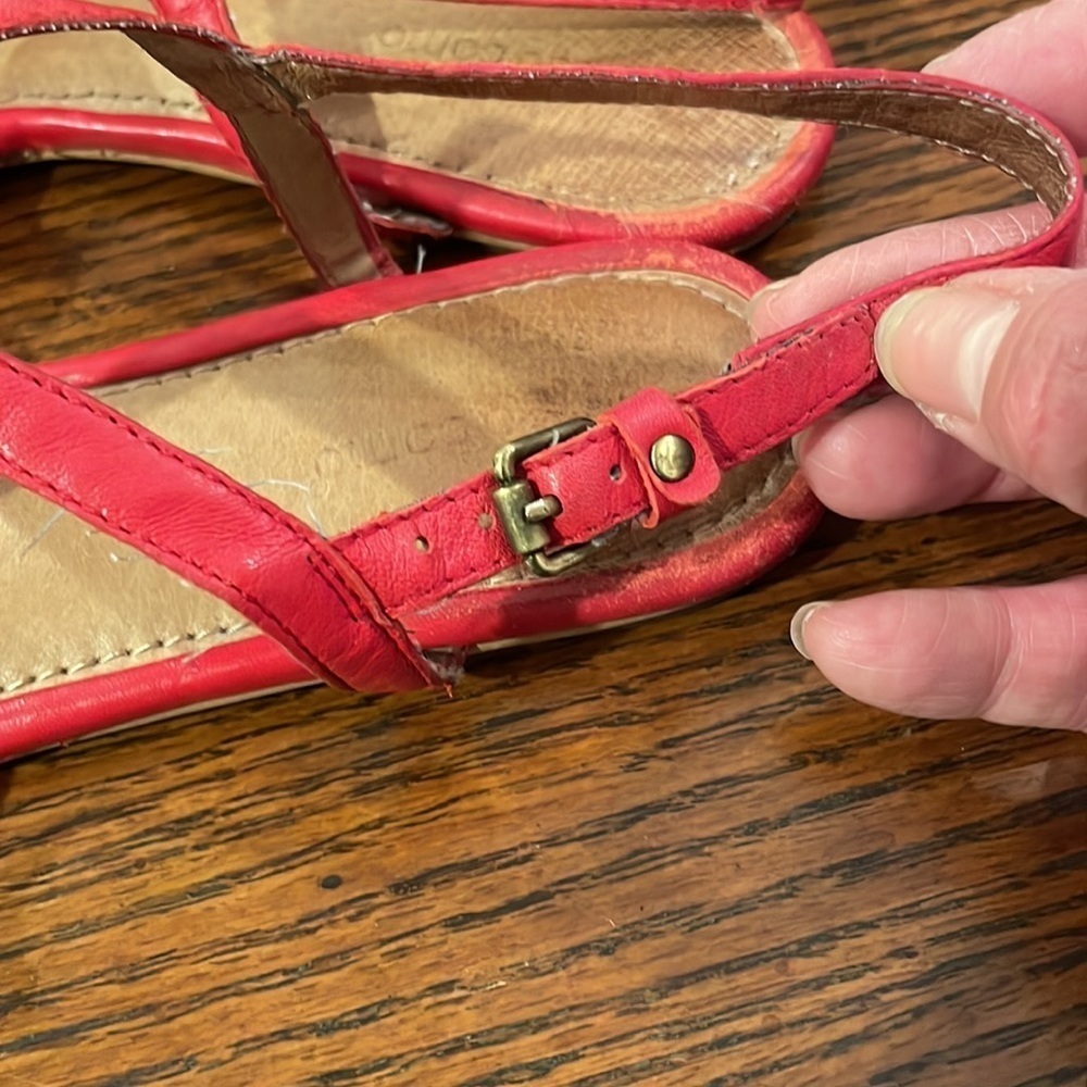 Corso Como Women’s Red Leather Sandals Size 8M - Picture 5 of 7